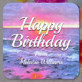 メキシコサンセット誕生日0909 スクエアシール