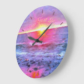 メキシコサンセット0909 ラージ壁時計 (傾斜)