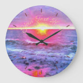 メキシコサンセット0909 ラージ壁時計 (正面)