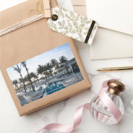 メキシコサンライズアットザプール 長方形シール