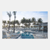 メキシコサンライズアットザプール 長方形シール (正面)