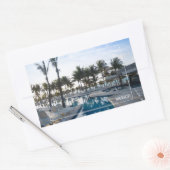 メキシコサンライズアットザプール 長方形シール (封筒)