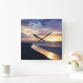 メキシコサンライズオンザビーチ スクエア壁時計 (ホーム)