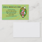 メキシコシェフの調理師のプレートのタコスのブリトーのコーンチップ 名刺 (正面/裏面)