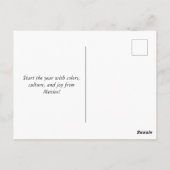 メキシコシティに打ち上げられる新年の花火 ポストカード (裏面)