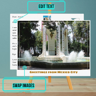 メキシコシティのコンデサネイバーシティファウンテン ポストカード