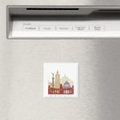 メキシコシティのスカイラインポスター マグネット (インサイチュ (食洗機))