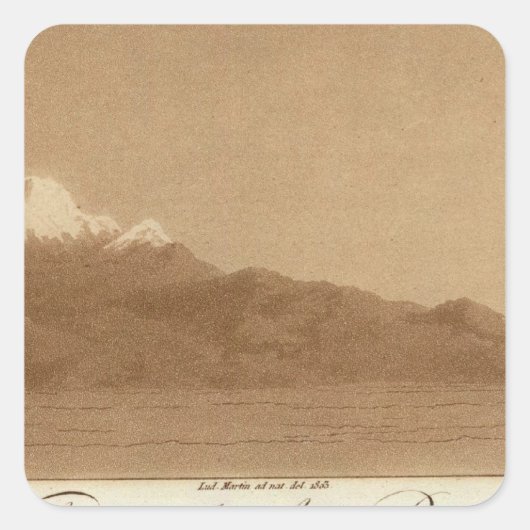 メキシコシティの火山 スクエアシール (正面)