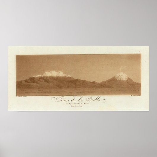 メキシコシティの火山 ポスター (正面)