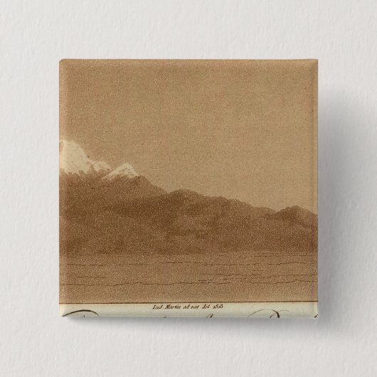 メキシコシティの火山 缶バッジ (正面)