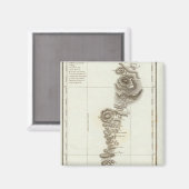 メキシコシティへのアカプルコの地図 マグネット (正面/裏面)