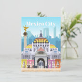 メキシコシティへの旅行アート サンキューカード (スタンド正面)