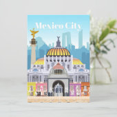 メキシコシティへの旅行アート 招待状 (スタンド正面)