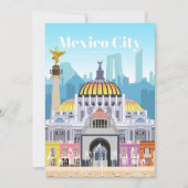 メキシコシティへの旅行 アート メキシコシティへ 招待状 (正面)