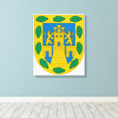 メキシコシティコートオブアームズ キャンバスプリント (インサイチュ (ウッドフロア))