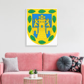 メキシコシティコートオブアームズ キャンバスプリント (インサイチュ (リビング))