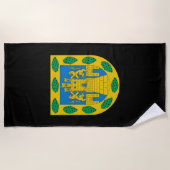 メキシコシティコートオブアームズ ビーチタオル (正面)