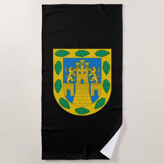 メキシコシティコートオブアームズ ビーチタオル (正面)