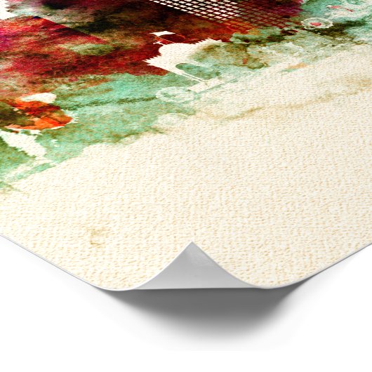 メキシコシティスカイライン ポスター (角)