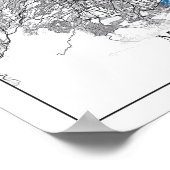 メキシコシティセントラルアメリカトラベル通りの地図 ポスター (角)