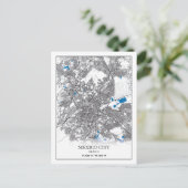 メキシコシティセントラルアメリカトラベル通りの地図 ポストカード (スタンド正面)