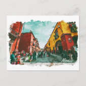 メキシコシティビューCDMXレトロヴィンテージトラベル ポストカード (正面)