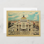 メキシコシティポストカードヴィンテージ旅行はがき ポストカード (正面/裏面)