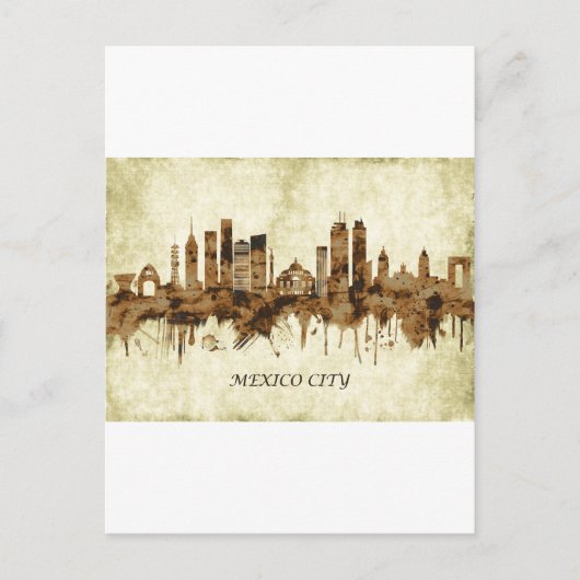 メキシコシティメキシコシティスケープ インビテーションポストカード (正面)