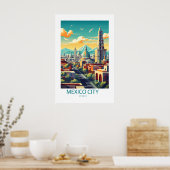 メキシコシティメキシコ名勝 ポスター (キッチン)