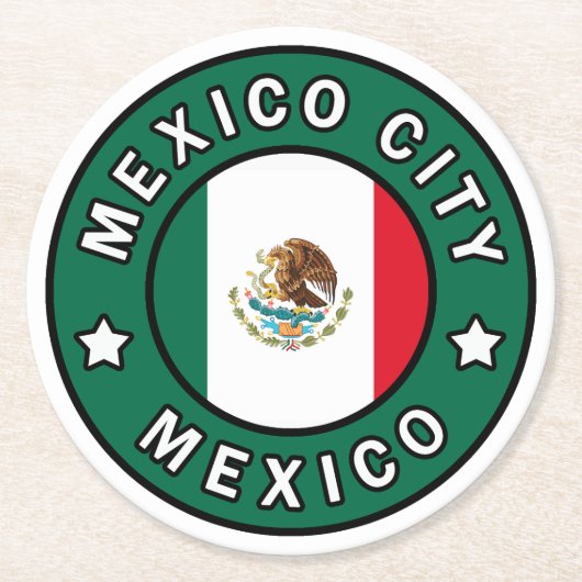 メキシコシティメキシコ ラウンドペーパーコースター (正面)