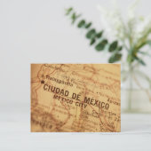 メキシコシティヴィンテージの地図 ポストカード (スタンド正面)
