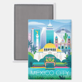 メキシコシティ冷凍機磁石 マグネット (正面/裏面)