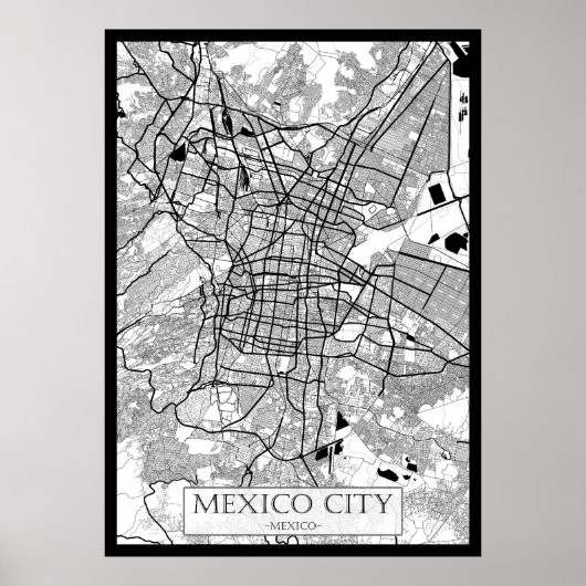 メキシコシティ地図 ポスター (正面)