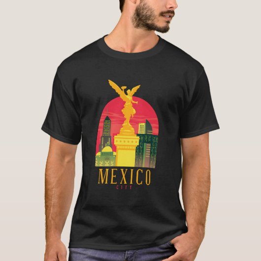 メキシコシティ独立天使の銅像のお土産 Tシャツ (正面)