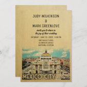 メキシコシティ結婚式招待状パラシオベラスアルテ 招待状 (正面/裏面)