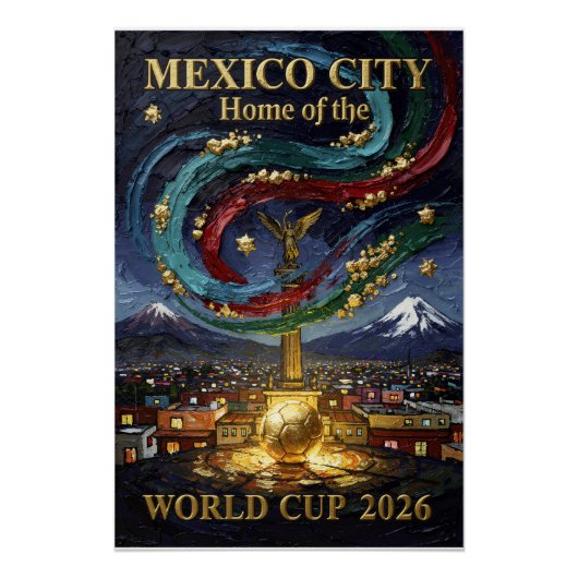 メキシコシティ サッカーアート 2026 スタジアム ポスター (正面)