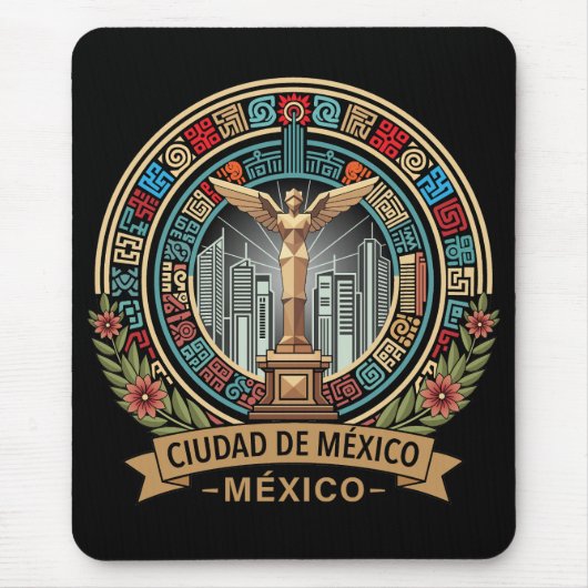 メキシコシティ メキシコ 中央アメリカ マウスパッド (正面)