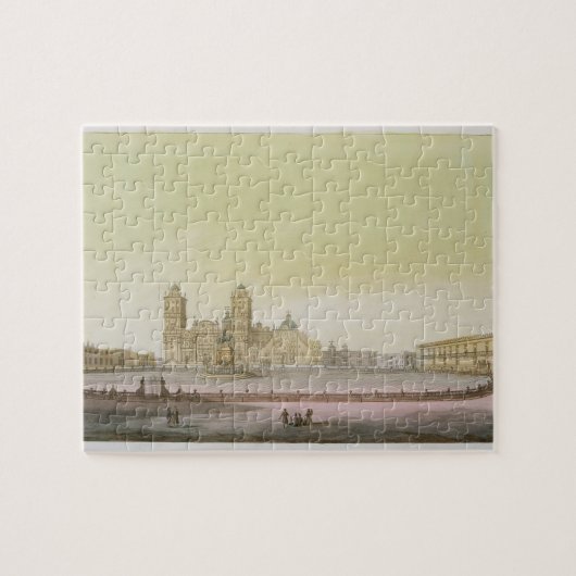 メキシコシティ(色の英語の主要広場の眺め ジグソーパズル (横)