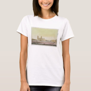 メキシコシティ(色の英語の主要広場の眺め Tシャツ