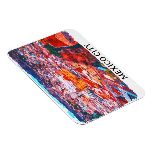 メキシコシティCDMX絵を描のパノラマビュー マグネット (右側)