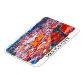 メキシコシティCDMX絵を描のパノラマビュー マグネット (左側)