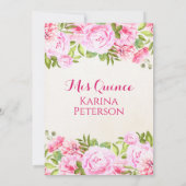 メキシコシャルラ15キンセアニェラ招待状 招待状 (裏面)