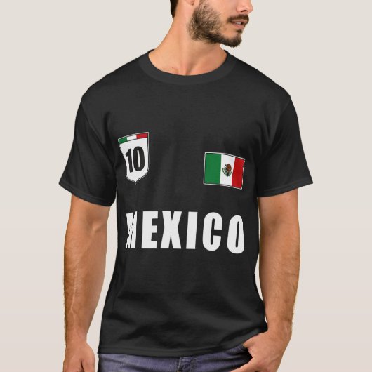 メキシコジャージーサッカーFのメキシコサッカー選手 Tシャツ (正面)