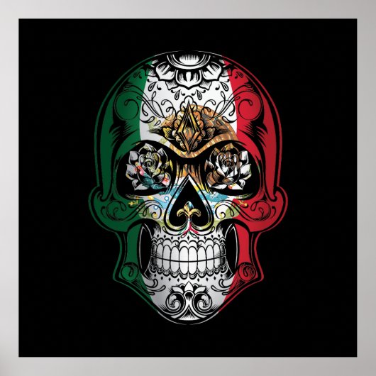 メキシコスカルバラ国旗 ポスター (正面)