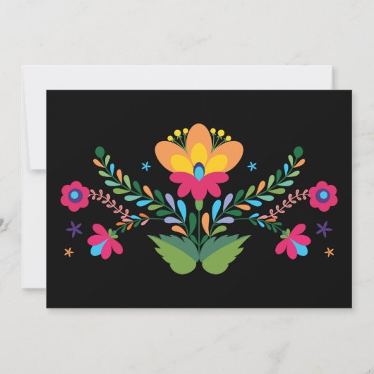 メキシコスカルフローラフェスタ誕生日招待状 招待状 (裏面)