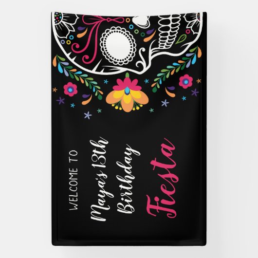 メキシコスカルフローラフェスタ誕生日 横断幕 (縦)