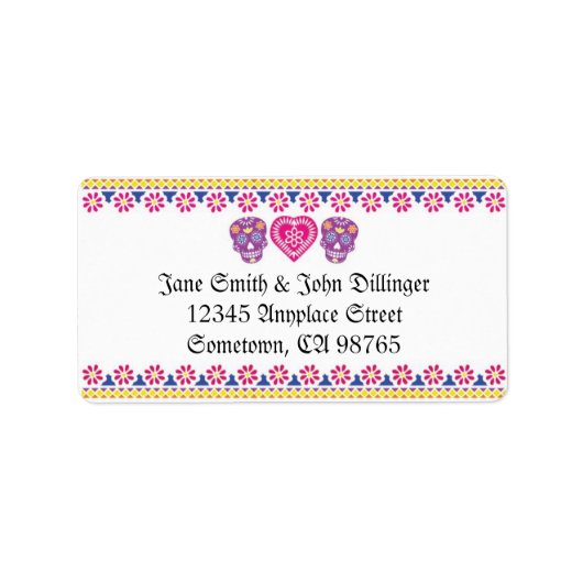 メキシコスカル差出人住所ラベル ラベル (正面)