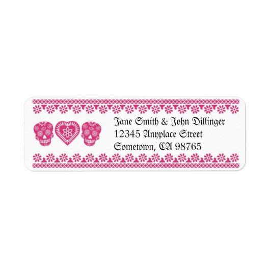 メキシコスカル差出人住所ラベル ラベル (正面)