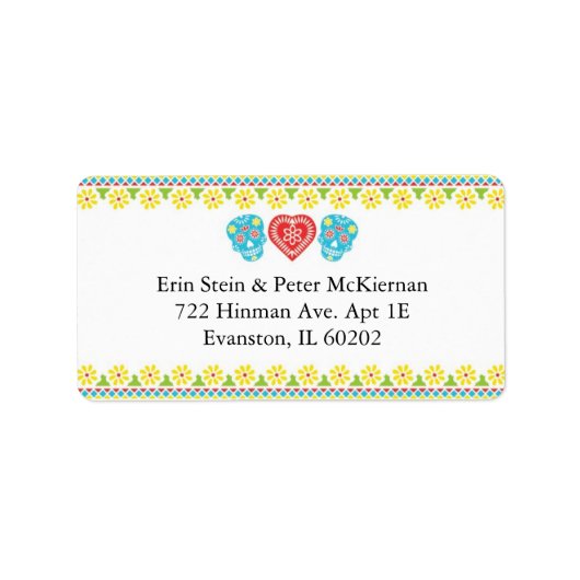 メキシコスカル差出人住所ラベル ラベル (正面)