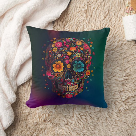 メキシコスカル枕 クッション (ブランケット)